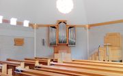 Het orgel in de gereformeerde gemeente van Oostburg. beeld gg Oostburg