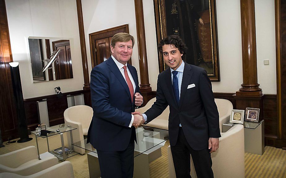 Koning Willem-Alexander en GroenLinks-leider Klaver. beeld ANP