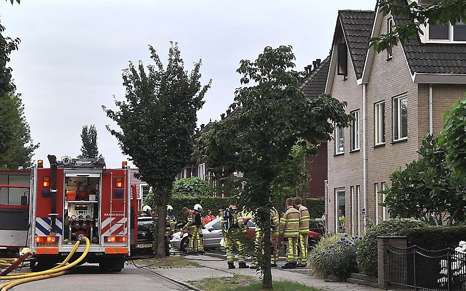 De brand in Nieuwleusen op 14 juli. beeld ANP