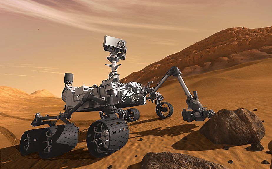 Artist impression van de Curiosity. Foto EPA