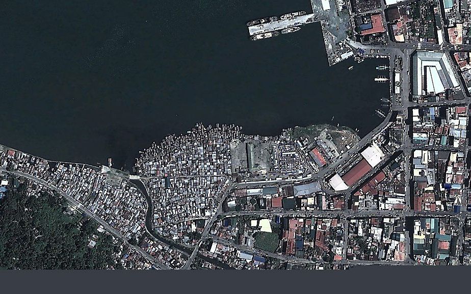 Tacloban voor de tyfoon. beeld DigitalGlobe/Google