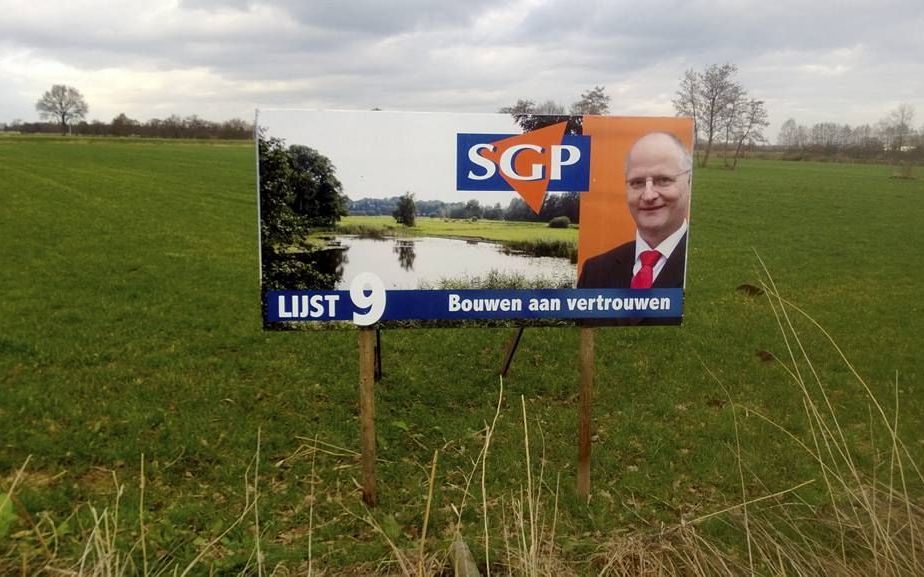 Verkiezingsposter SGP Waalwijk. Foto André Bijl