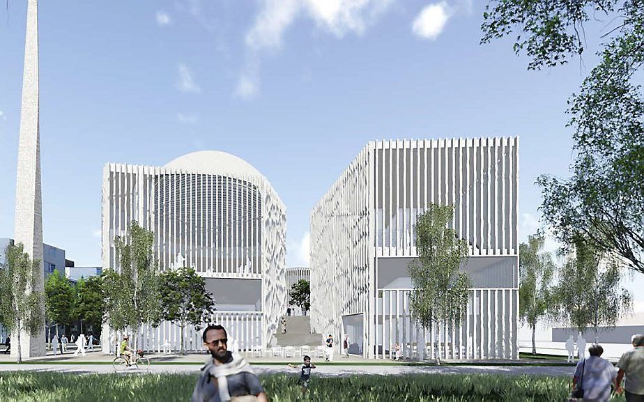 Ontwerp voor het islamcentrum in München. Beeld Jasarevic Architekten