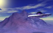 De opkomst van het geloof in ufo’s begon in 1947, toen een Amerikaanse zakenman tijdens een vlucht met zijn privévliegtuig verschillende „vliegende schotels” zou hebben gezien. Beeld Desktopwallpaperhd.net