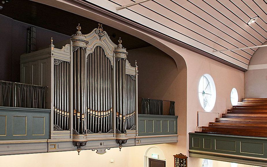 Het interieur van de Oude Kerk in Hardinxveld-Giessendam met het Witteorgel (situatie 2019). beeld via hghg.nl