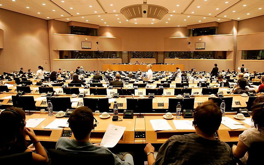 De vergaderzaal van het Europese Parlement. beeld ANP