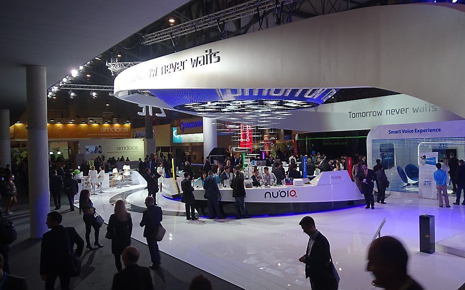 Het Mobile World Congress in Barcelona. Beeld RD