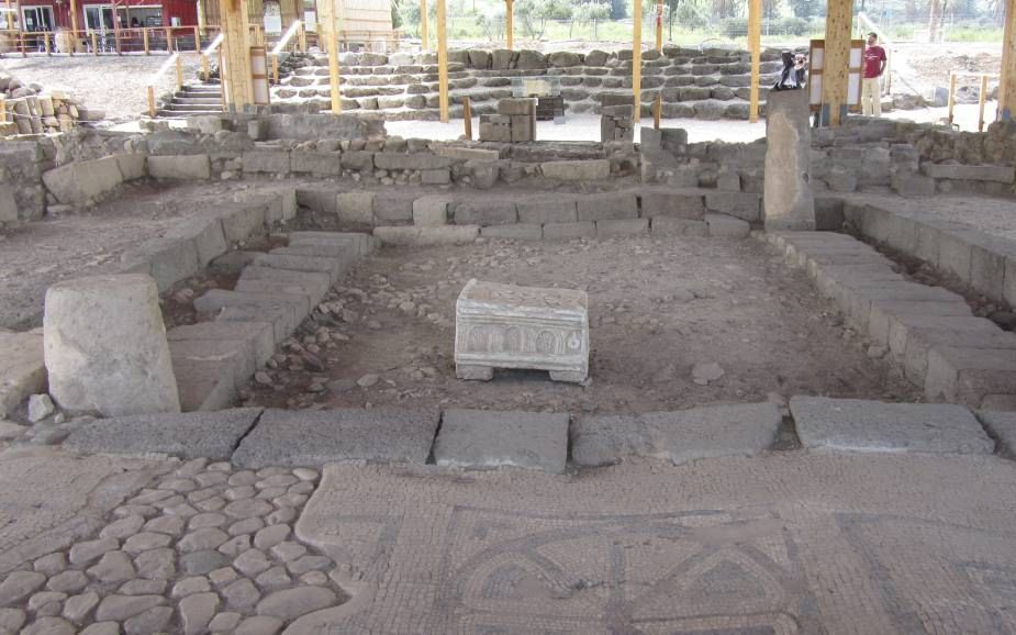 MAGDALA. Archeologen vonden in de plaats waar Maria Magdalena vandaan kwam recent een synagoge uit de tijd van Jezus. beeld Alfred Muller