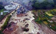De aardverschuiving in het oosten van China. beeld AFP