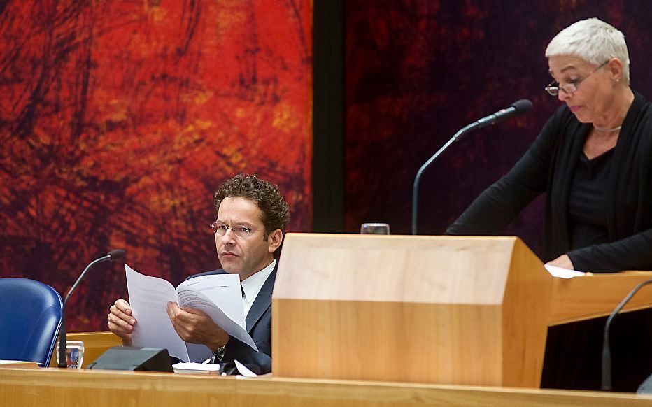 Dijsselbloem en Mansveld tijdens het debat over de Fyra. Beeld ANP