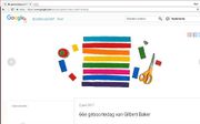 Google eerde op 2 juni Gilbert Baker, de bedenker van de regenboogvlag, met een zogenaamde Doodle. beeld RD