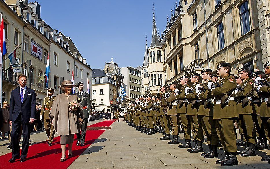 Koningin Beatrix brengt staatsbezoek aan Luxemburg.  Foto ANP