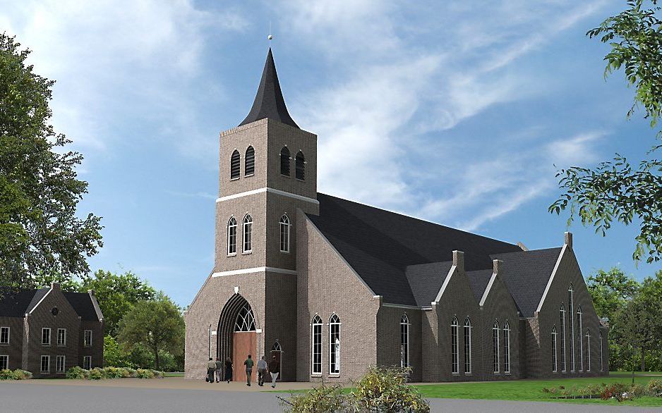 Eerste steen kerk ggiN Leerdam