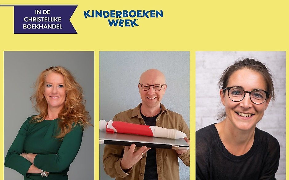 De auteurs van de christelijke actieboeken voor de Kinderboekenweek 2021: (v.l.n.r.) Leontine Gaasenbeek, Bram Kasse, Henriët Koornberg-Spronk. beeld BCB