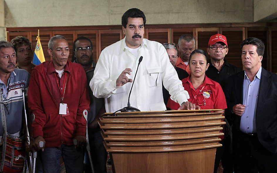 Vicepresident Maduro van Venezuela.  Foto EPA