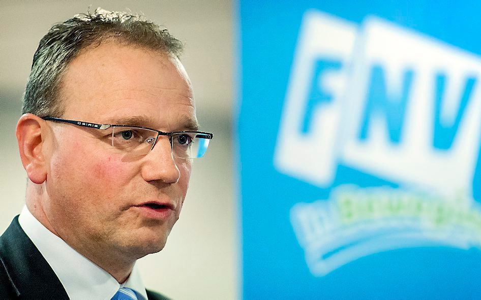 Ton Heerts van vakcentrale FNV. Foto ANP