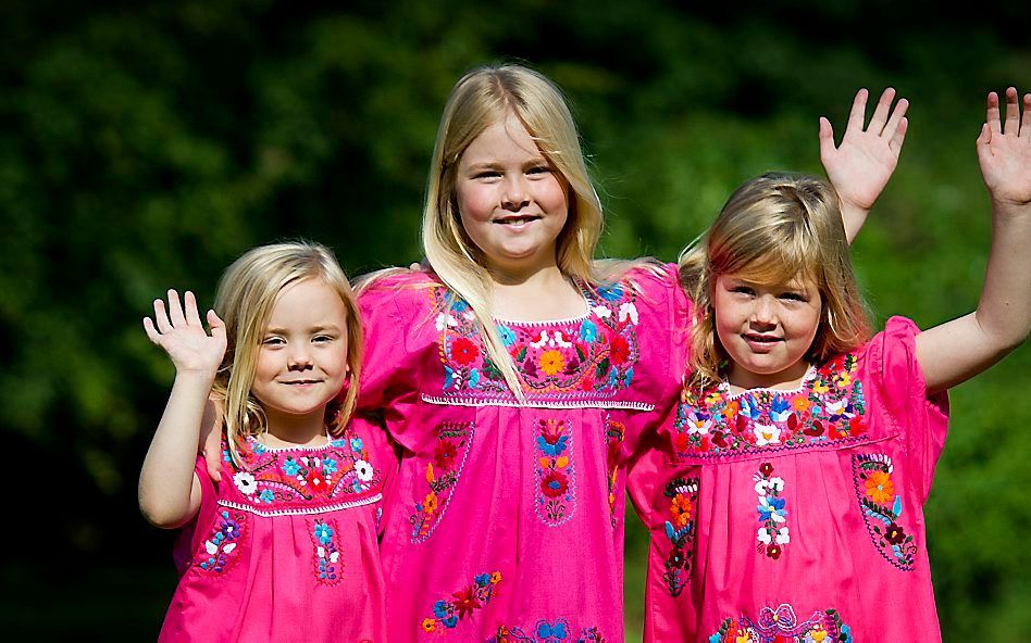 Ariane, Amalia en Alexia tijdens de jaarlijkse zomerfotosessie. Foto ANP