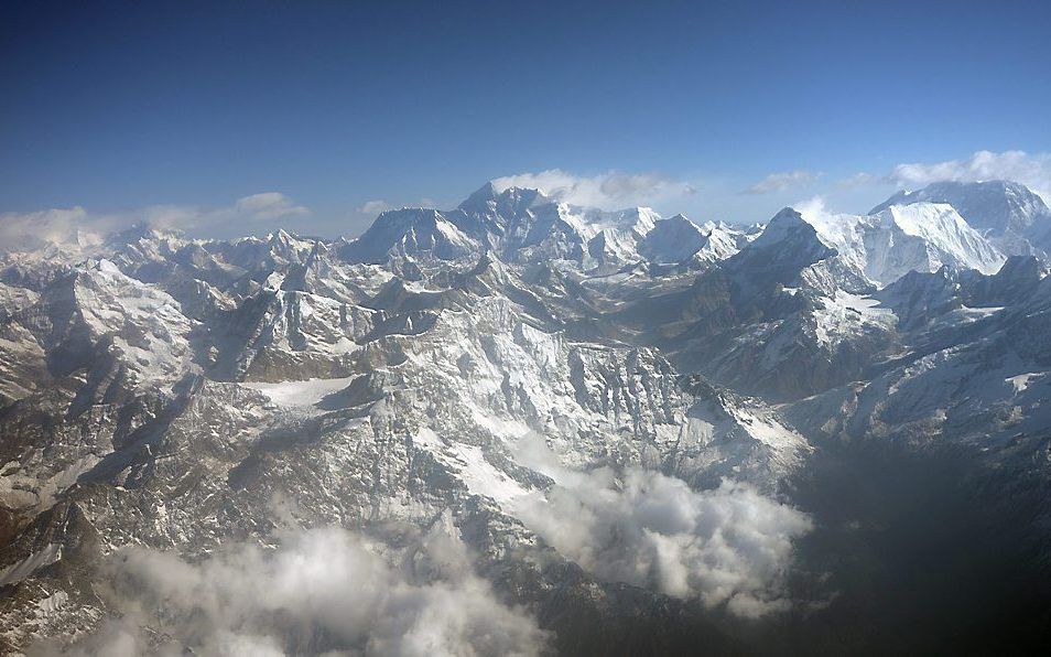 De toppen van de Mount Everest. beeld EPA