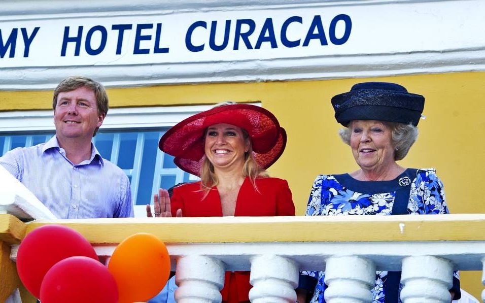 Eind 2011 waren Willem-Alexander en Máxima –toen nog als prins en prinses– op de Nederlandse eilanden in het Caraïbisch gebied. Beeld ANP