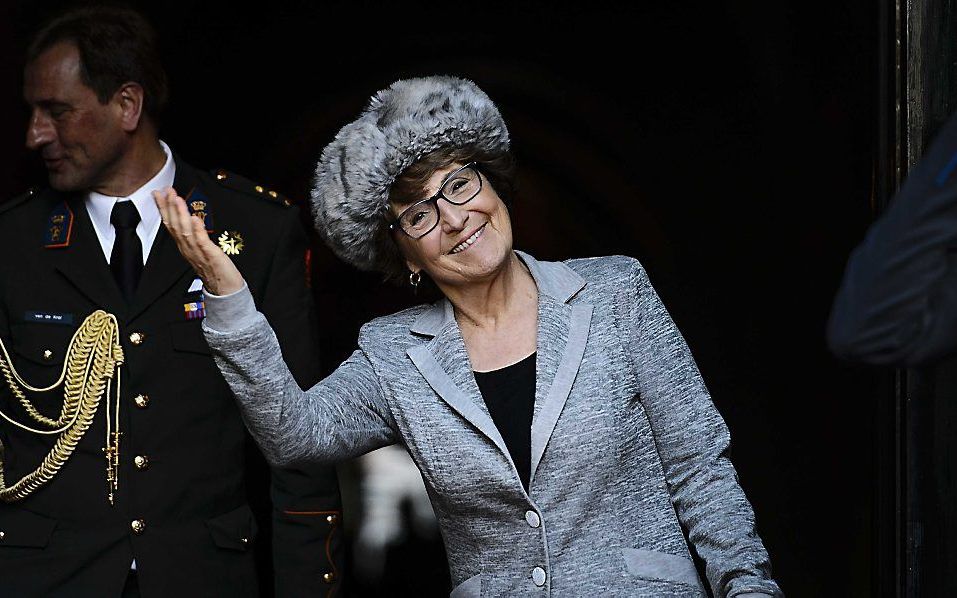 Prinses Margriet komt dinsdag aan bij het Koninklijk Paleis op de Dam voor de traditionele Nieuwjaarsontvangst voor Nederlandse genodigden. beeld ANP