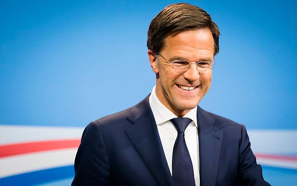 Premier Mark Rutte tijdens zijn persconferentie na afloop van de wekelijkse ministerraad. beeld ANP