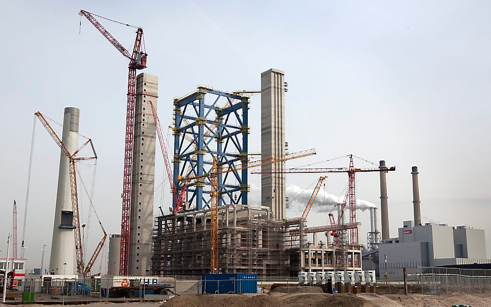 Kolencentrale in aanbouw van E.ON op de Maasvlakte. Foto ANP