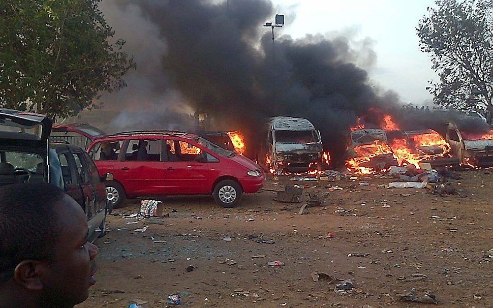 Ravage na een explosie eerder deze week in Abuja. Foto EPA