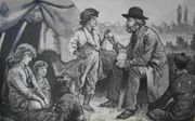 Een zigeunergezin in 1880.
