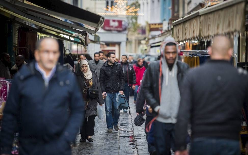 Straatbeeld in Oud-Molenbeek. beeld EPA