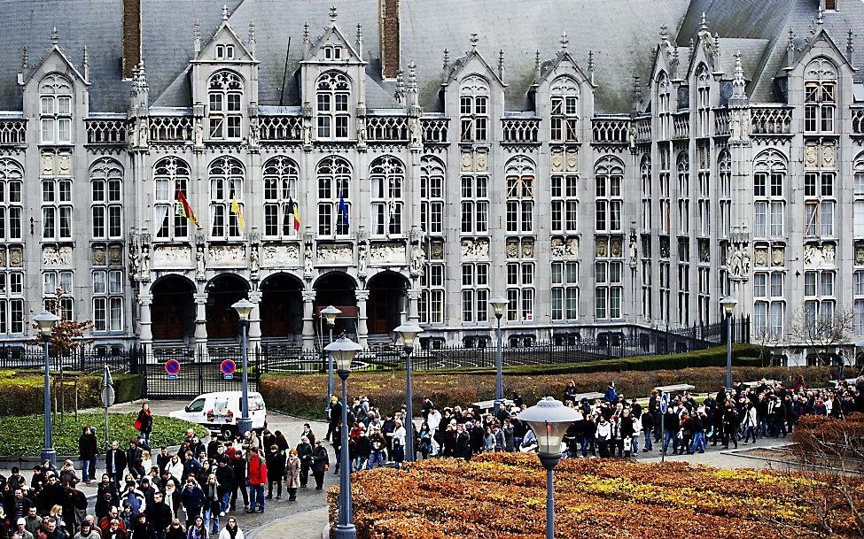 De Place Saint Lambert, waar de stille tocht in Luik begon.  Foto EPA