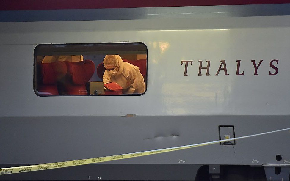 Onderzoek in de Thalys. Beeld AFP