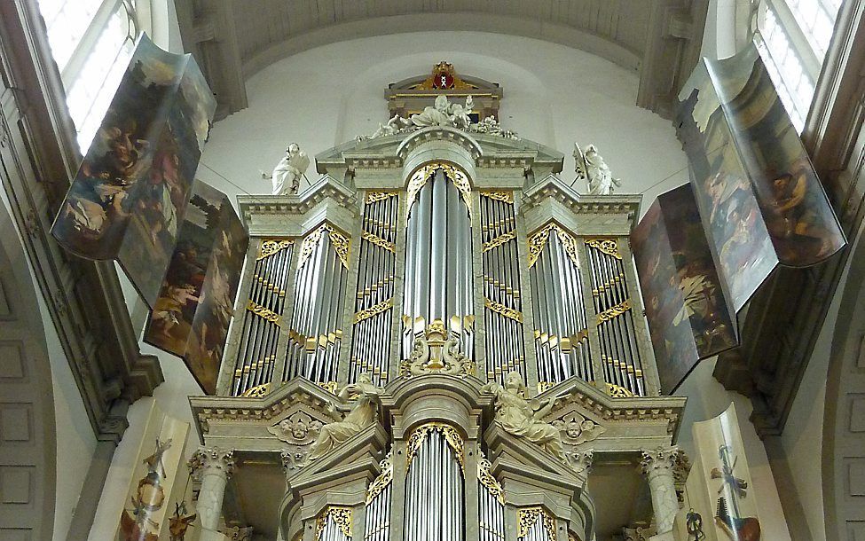 Het hoofdorgel in de Westerkerk Amsterdam. beeld Wikimedia Commons