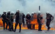 Griekse demonstraties in 2010. beeld EPA