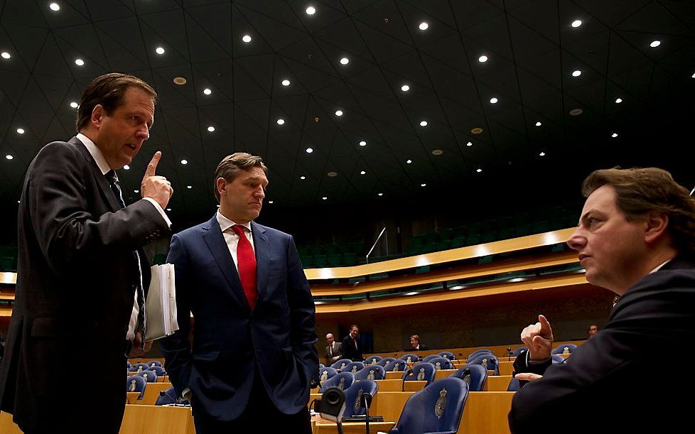 (v.l.n.r.) Pechtold, Buma en Madlener. Foto ANP