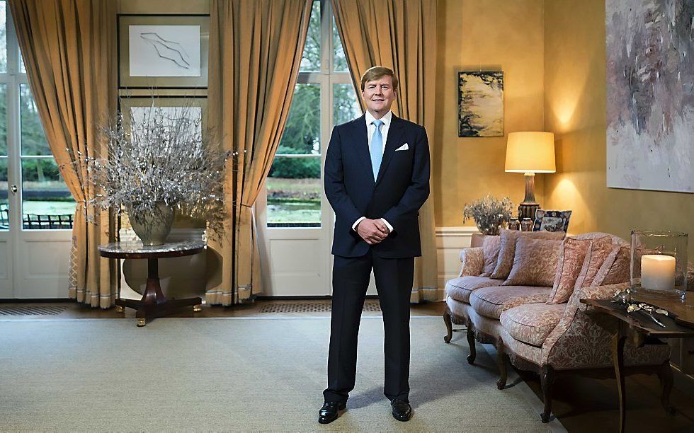 Koning Willem-Alexander houdt zijn kersttoespraak. beeld ANP