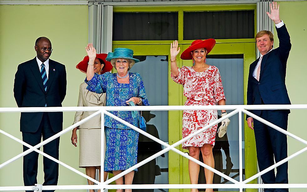 De koninklijke familie op Sint Maarten. Foto ANP