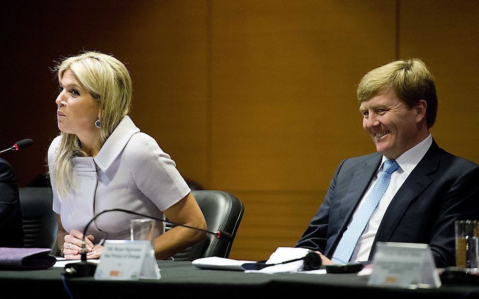 Prins Willem-Alexander en prinses Maxima tijdens een seminar op het ministerie van Onderwijs. Het prinselijk paar is voor een vijfdaags bezoek in Brazilie. Ze zijn meegereisd met een economische missie. Foto ANP