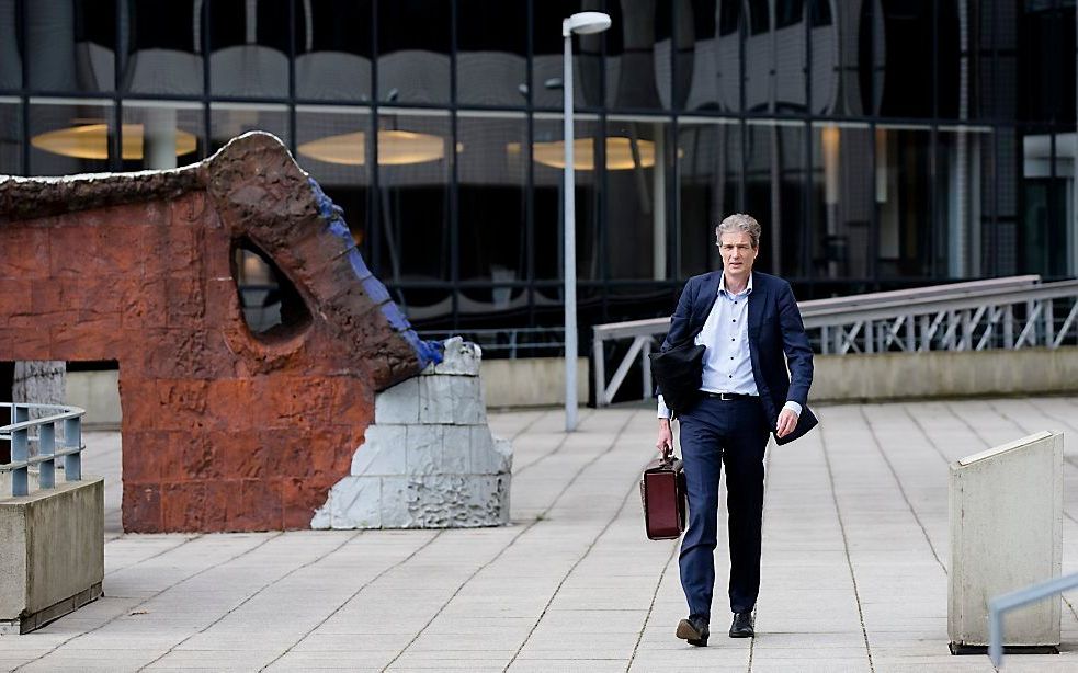 Advocaat van Willem Holleeder, Stijn Franken arriveert dinsdag bij de rechtbank van Amsterdam voor een zitting in de zaak tegen Willem Holleeder. ANP