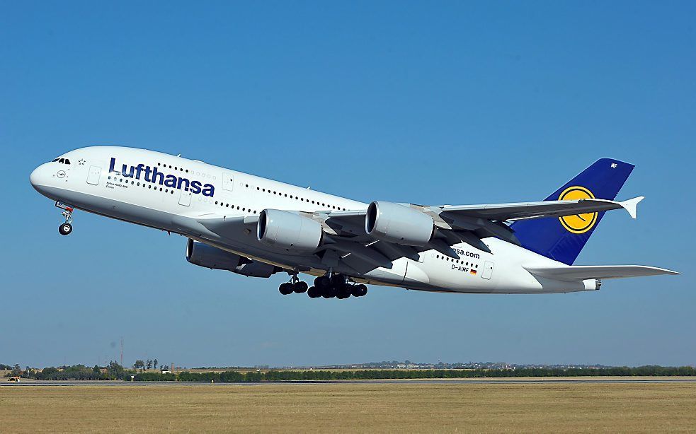 Airbus A380 van Lufthansa. Foto EPA