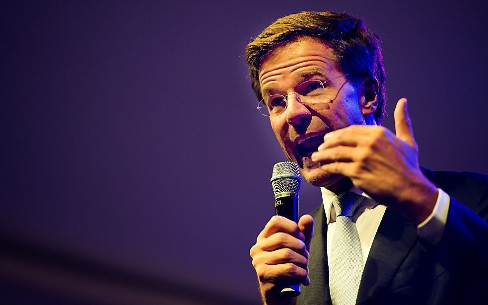 Rutte op campagne. Foto ANP