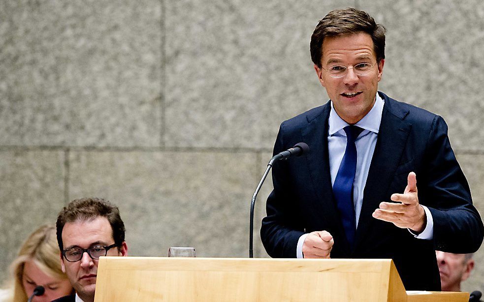 Rutte tijdens dag twee van de Algemene Politieke Beschouwingen. Foto ANP