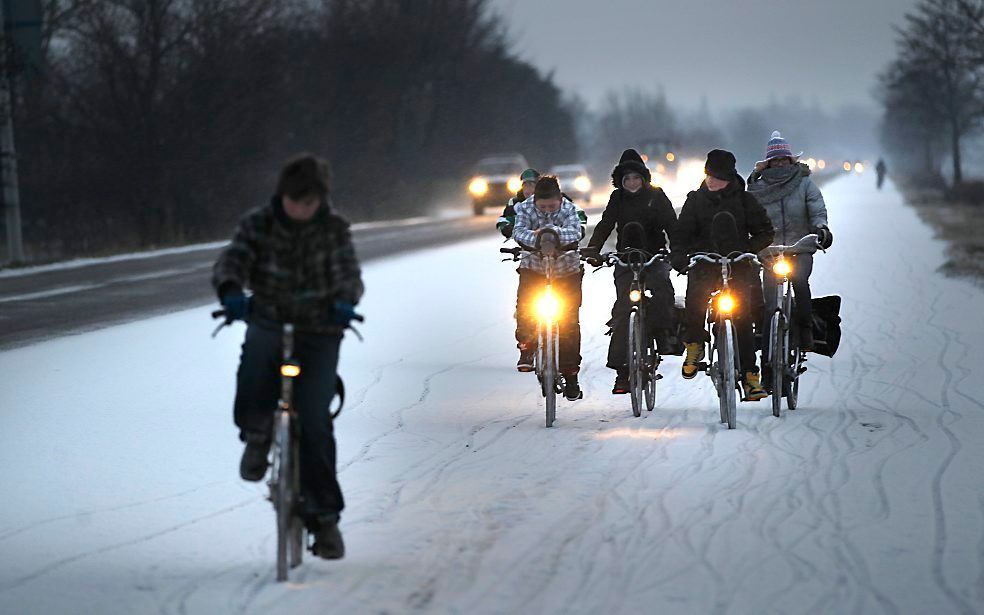 Sneeuwval in Friesland. Foto ANP