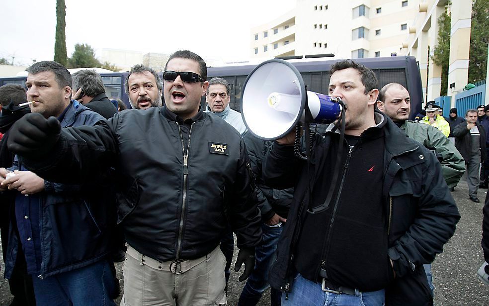 Protest in Athene. Foto EPA