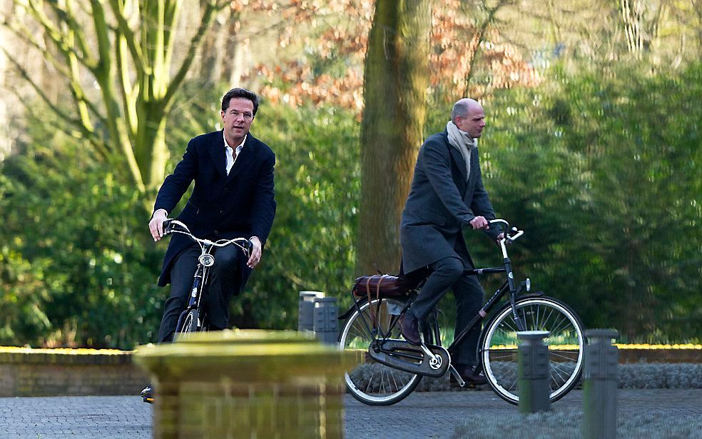 Rutte (l.) en Blok. Foto ANP