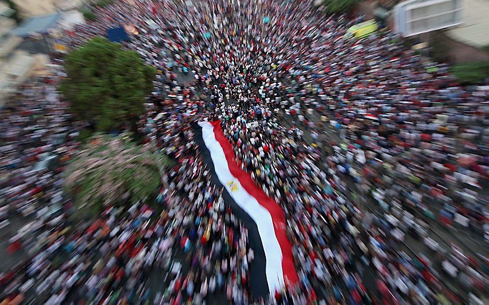 Demonstranten in Caïro, Egypte. Foto EPA