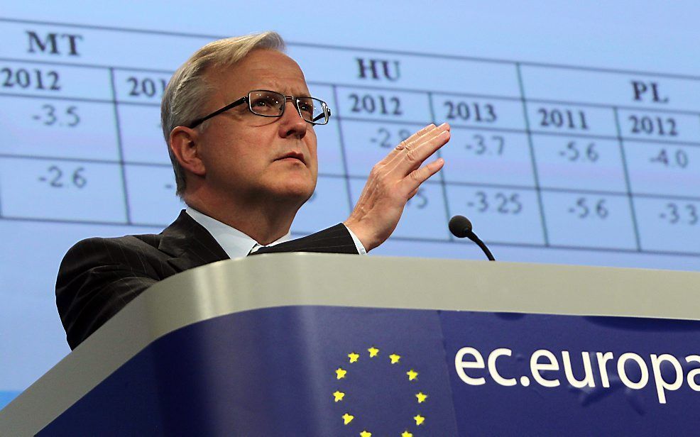 Eurocommissaris Olli Rehn (Monetaire zaken).  Foto EPA