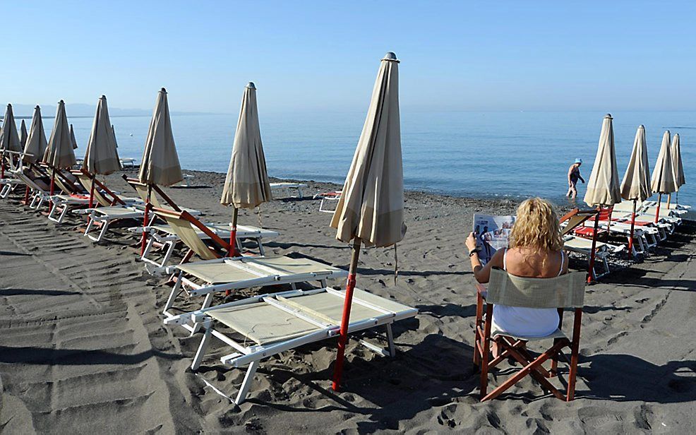 Strand bij Livorno, Toscane. Foto EPA