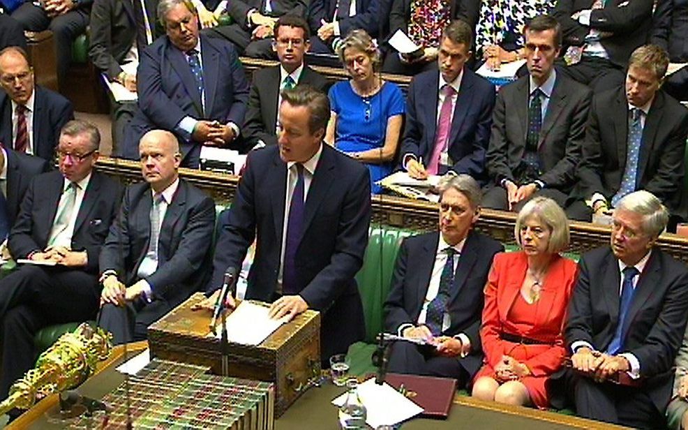 De Britse premier Cameron. beeld EPA