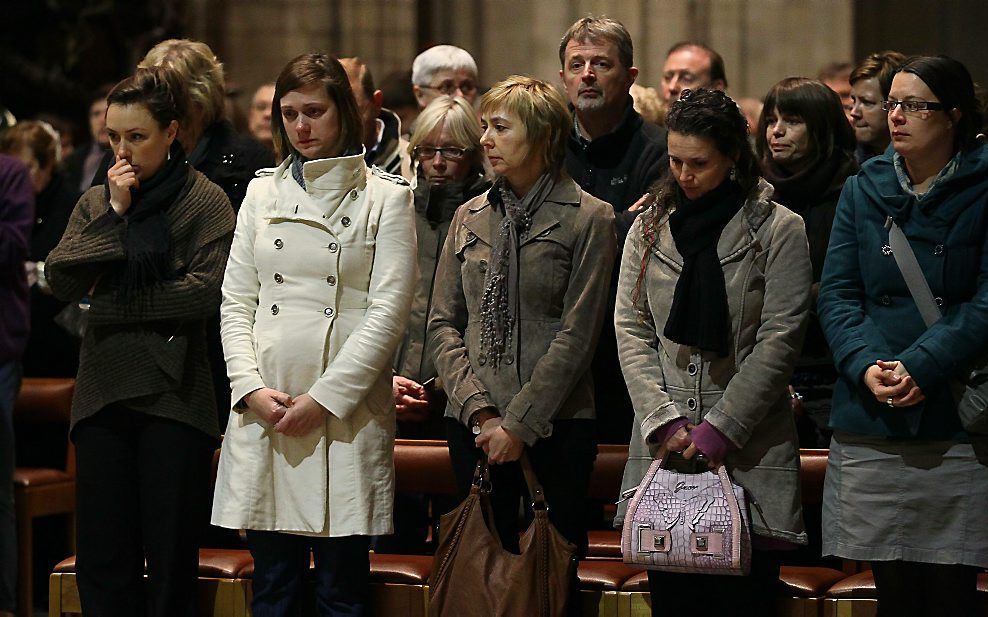 Gebedswake woensdagavond in Leuven. Foto EPA