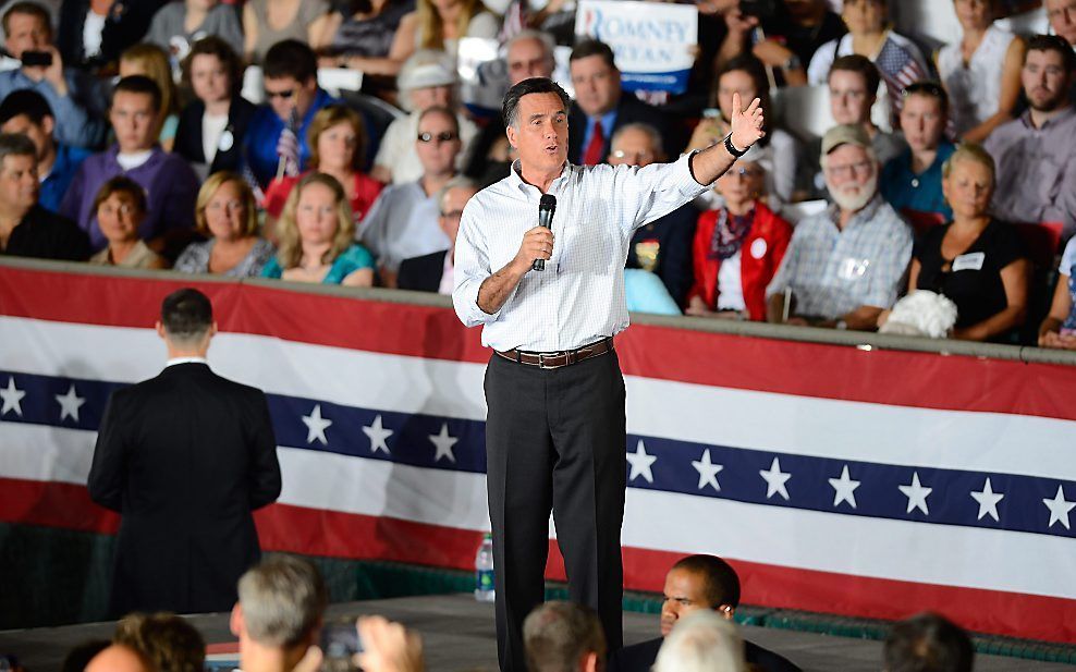 Romney op campagne. Foto EPA